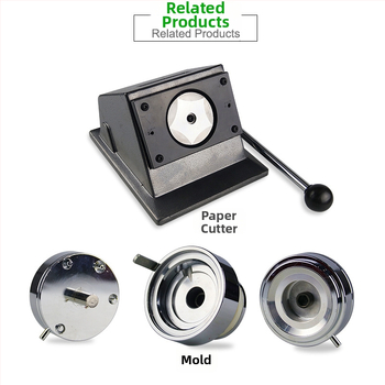 Rezačka na odznaky z tinového plechu – typ Buckle machine, model New badge machine cutter, 58mm odznaková rezacia, pre reklamu a podujatia, hmotnosť 5 kg, rýchlosť posunu 30.