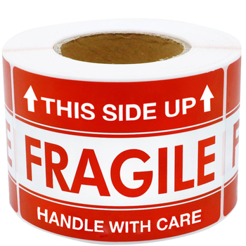 Krehká nálepka pre balenie a odosielanie | Kruh tvar, lepidlo na medenú platňu, farebná tlač, dlhodobá teplotná odolnosť 150°C, hrúbka 0.1 mm