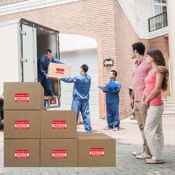 Krehká nálepka pre balenie a odosielanie | Kruh tvar, lepidlo na medenú platňu, farebná tlač, dlhodobá teplotná odolnosť 150°C, hrúbka 0.1 mm