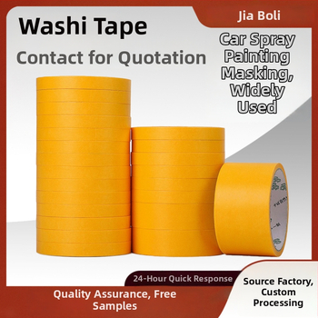 Maskovacia páska s papierovou podložkou – vysoká viskozita pre rozdelenie farieb pri postrekovom maľovaní; značka Jia Baoli; podklad: papier; hrúbka: 0,08–0,3 mm; použitie: postrekové maľovanie