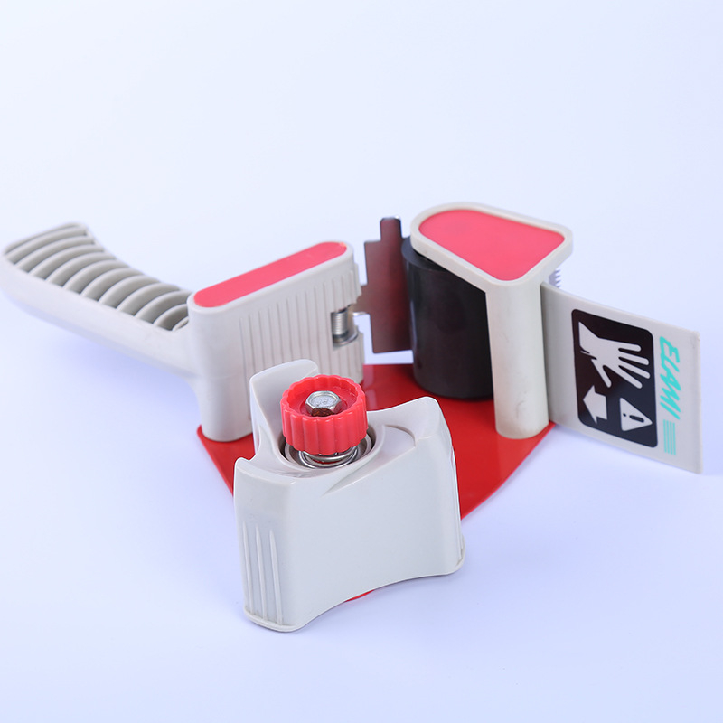 Jinsheng Ръчна резачка за лента и запечатване на кутии, пластмаса, модел #900003, ширина лентата до 48 мм, тегло 390 г