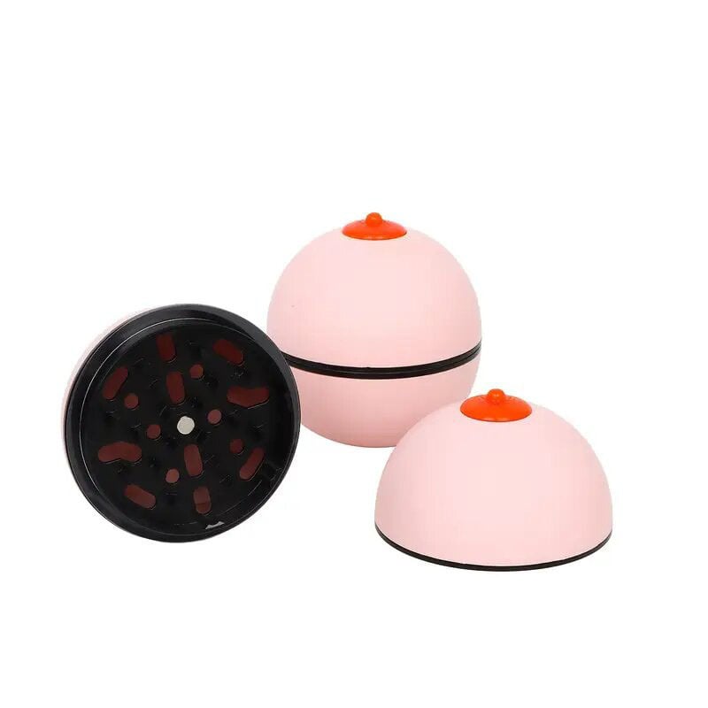 Σφαιρικός γκριντερ για τσιγάρα από κράμα ψευδάργύρου, τριών επιπέδων μεταλλική κατασκευή, δυνατότητα εκτύπωσης λογοτύπου