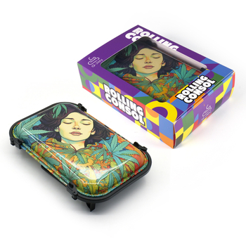 Set za punjenje rog trubica — radna ploča s dvostrukim utorom, dvostruka posuda za dim, otporan na vjetar, ispis logotipa