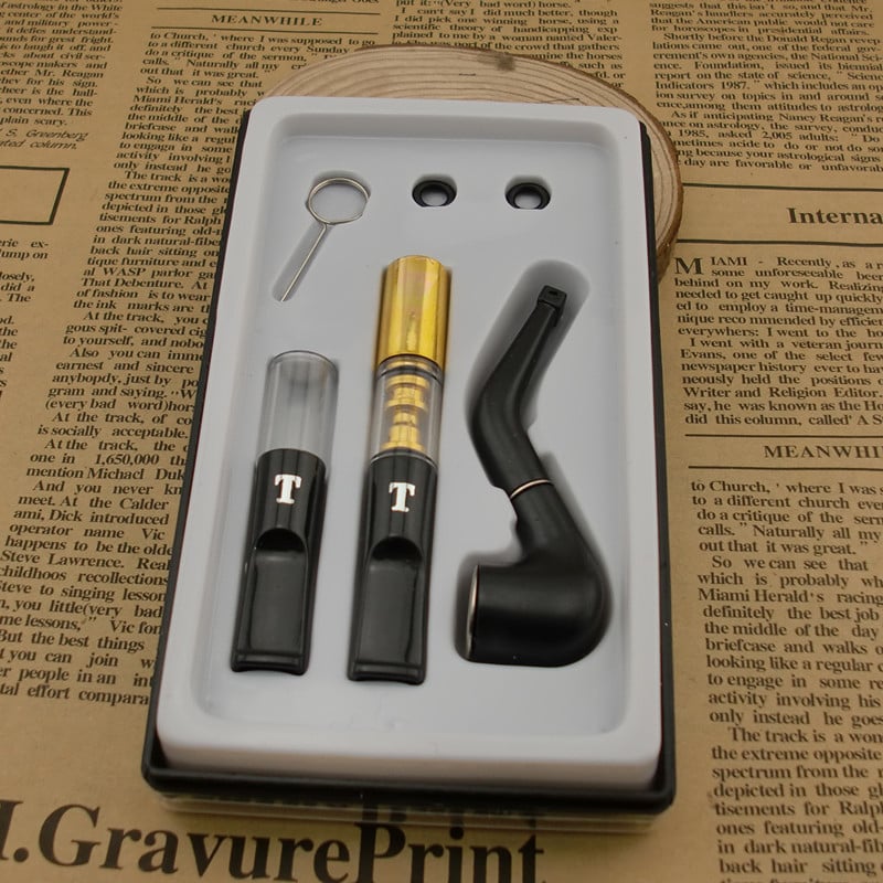 Držiak na cigarety a sada malých fajiek, z plastu, opakovane použiteľná, filter s tromi režimami (hrubý/stredný/jemný)