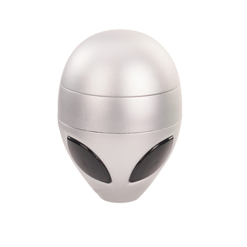 Grinder za bilje s oblikom izvanzemljanina, trostruki sloj, cinkova legura, s prostorom za pohranu