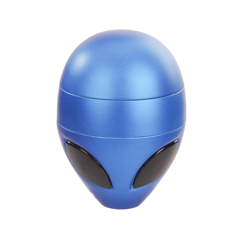 Grinder za bilje s oblikom izvanzemljanina, trostruki sloj, cinkova legura, s prostorom za pohranu