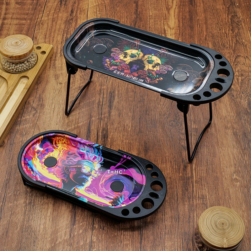 Sada podnosov na cigarety - bohémsky štýl, vetruodolný, pracovný stôl, logo Can