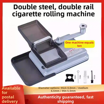 Ručná dvojkanálová mašinka na cigarety, nerezová oceľ, model 5.56.58.0