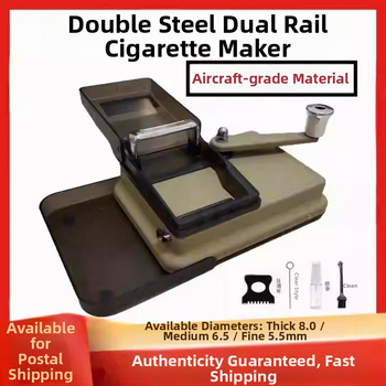 Ručná dvojkanálová mašinka na cigarety, nerezová oceľ, model 5.56.58.0