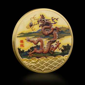 Langhui crafts pamätná medaila z kovovej zliatiny v koženom darčekovom boxe, čínskeho štýlu