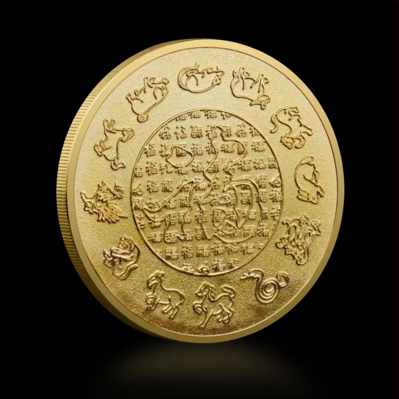 Langhui crafts pamätná medaila z kovovej zliatiny v koženom darčekovom boxe, čínskeho štýlu