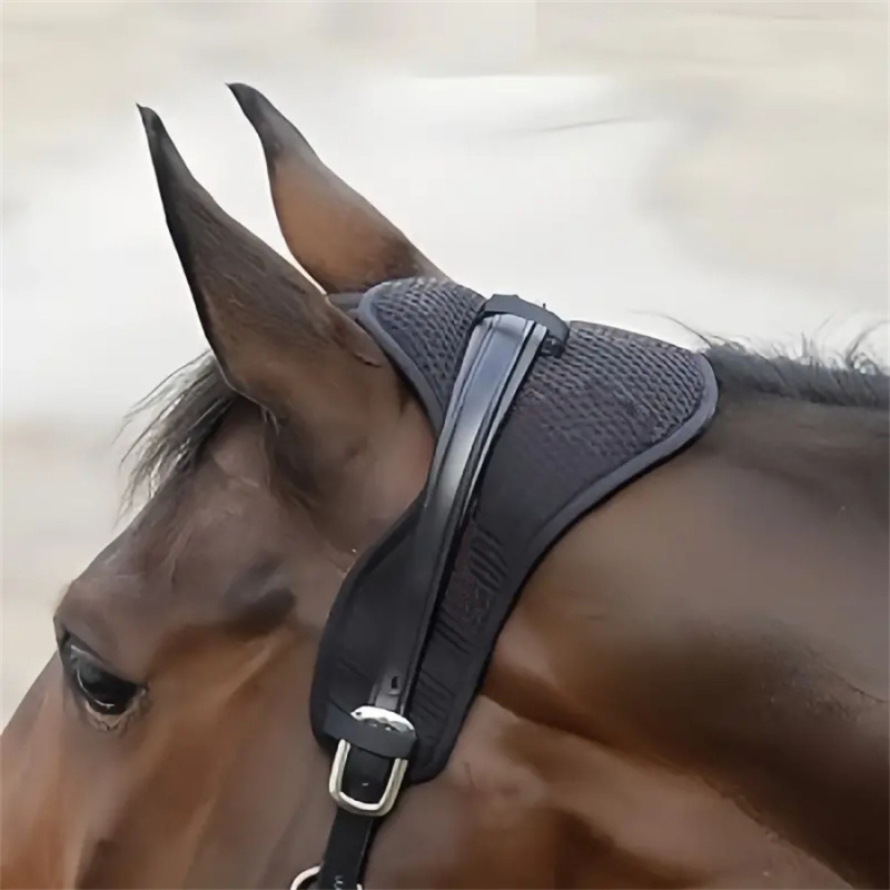 Koňská maska s dýchajúcou sieťkou z polyesterového vlákna, ochrana proti komárom a možnosť prispôsobenia