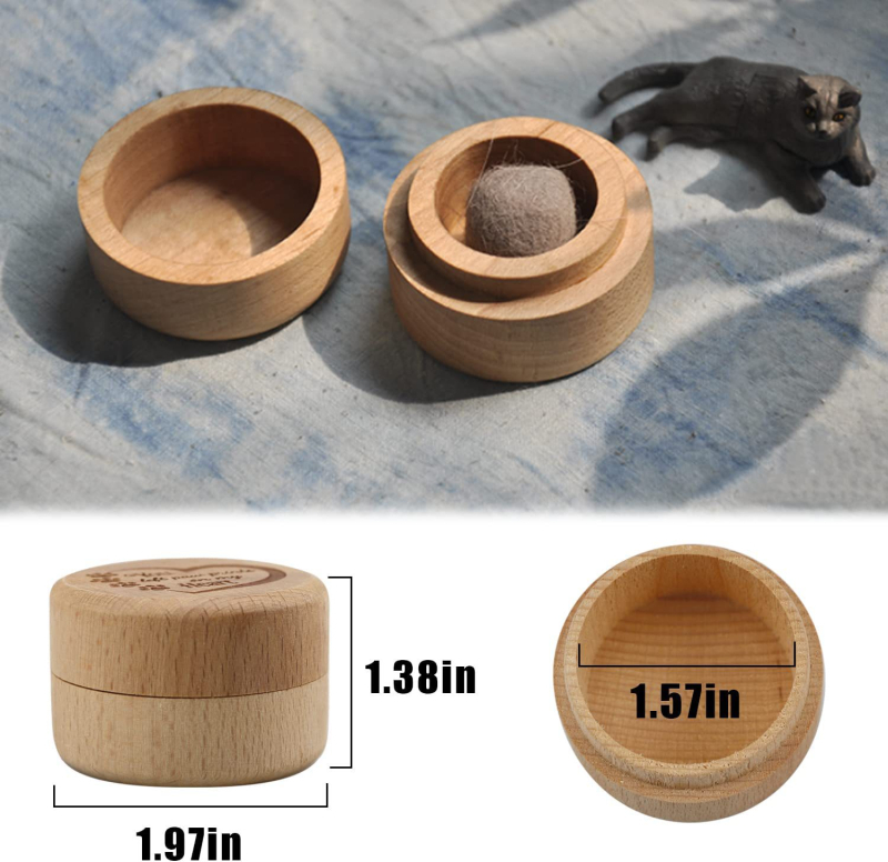 Drevená spomienková krabička pre psa s gravírovanou labkou - Materiál: Drevo; Určené pre: Psa; Značka: Iné; Import: Nie