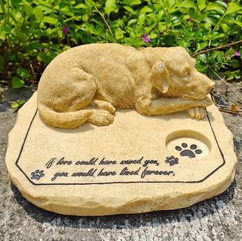 3D resin memorialni kamen za kućne ljubimce, vanjski vrt, pastoralni stil