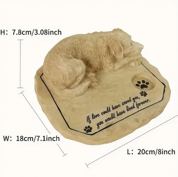 3D resin memorialni kamen za kućne ljubimce, vanjski vrt, pastoralni stil