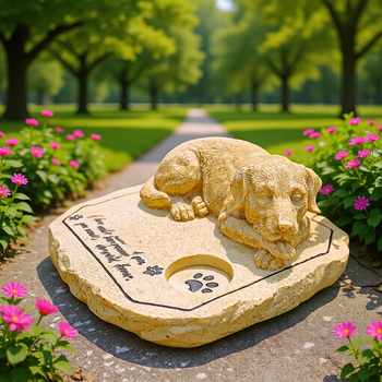 3D resin memorialni kamen za kućne ljubimce, vanjski vrt, pastoralni stil