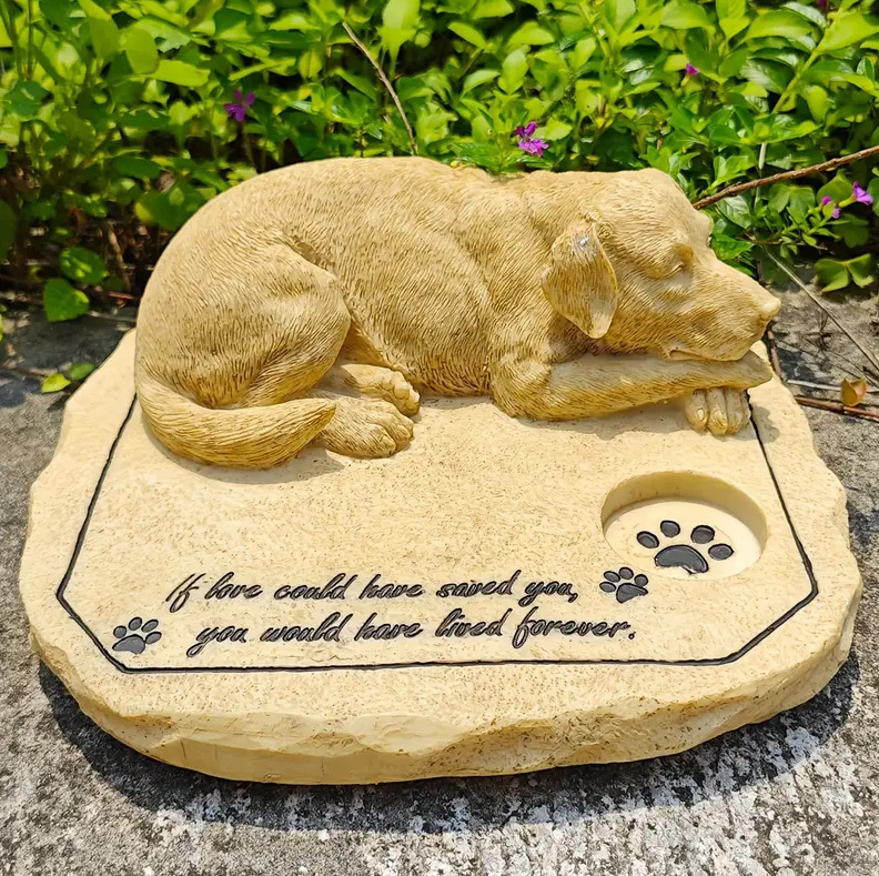 3D resin memorialni kamen za kućne ljubimce, vanjski vrt, pastoralni stil