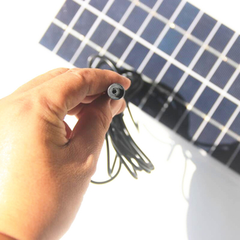 Āra dārza apgaismojums ar polikristālisku saules paneli 5W 12V, DC interfeiss, uzlādējama 3.7V baterija, CE sertifikāts, Zīmols: Yiliang Guang