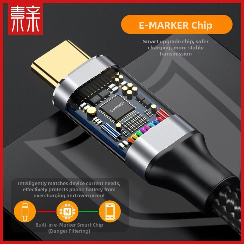 Type-C mužsko–ženský rozširujúci dok s 4K, PD 100W rýchle nabíjanie, vysoký prúd prenos dát