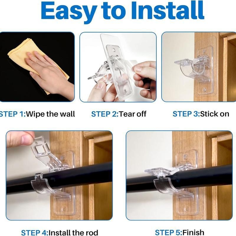 Samoadhézny držiak na závesovú tyč, bez vŕtania, model I-155