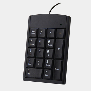 Tastatură numerică portabilă, compactă, pentru birou, 17/18/19 taste, conexiune prin cablu, corp ABS