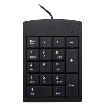 Prenosná mini numerická klávesnica do kancelárie so 17/18/19 klávesami, káblové pripojenie, ABS telo