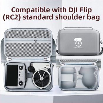 Sklopný obal na ochranu dronu pre DJI Flip s priehradkou na obrazovku a diaľkové ovládanie, EVA materiál, crossbody popruh