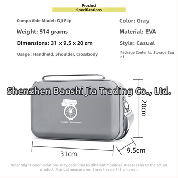 Sklopný obal na ochranu dronu pre DJI Flip s priehradkou na obrazovku a diaľkové ovládanie, EVA materiál, crossbody popruh