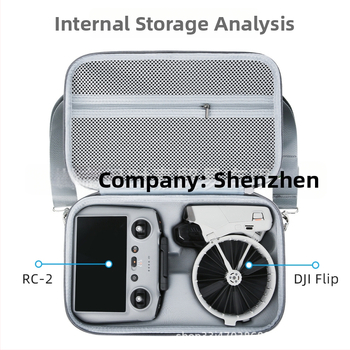 Sklopný obal na ochranu dronu pre DJI Flip s priehradkou na obrazovku a diaľkové ovládanie, EVA materiál, crossbody popruh