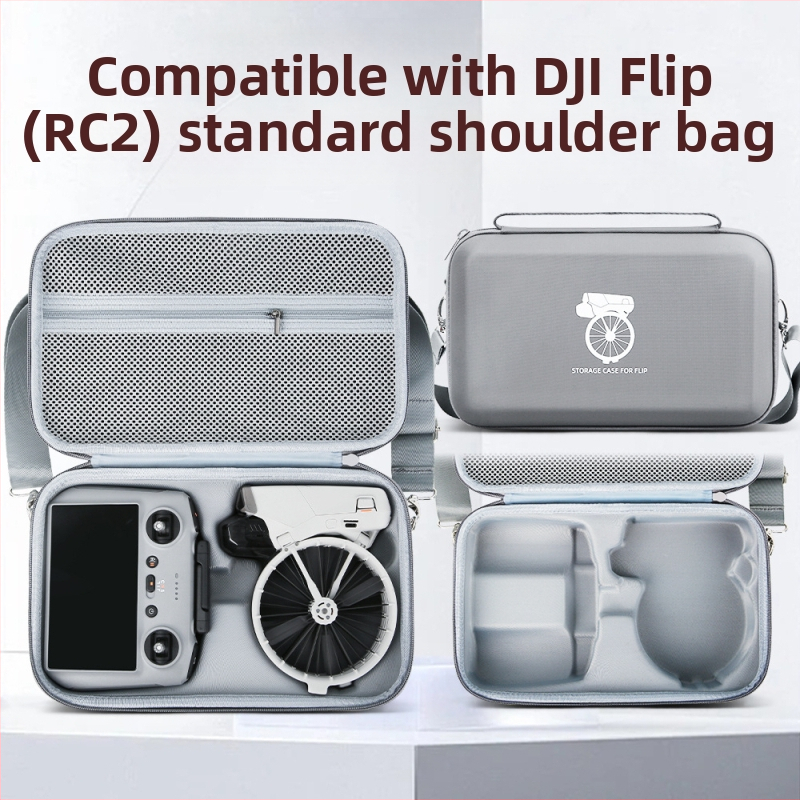 Sklopný obal na ochranu dronu pre DJI Flip s priehradkou na obrazovku a diaľkové ovládanie, EVA materiál, crossbody popruh