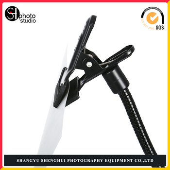 Metalo fotografijos gooseneck vamzdelis su geležine klipsu, U formos klipu, universalus klipas ir C formos klipas