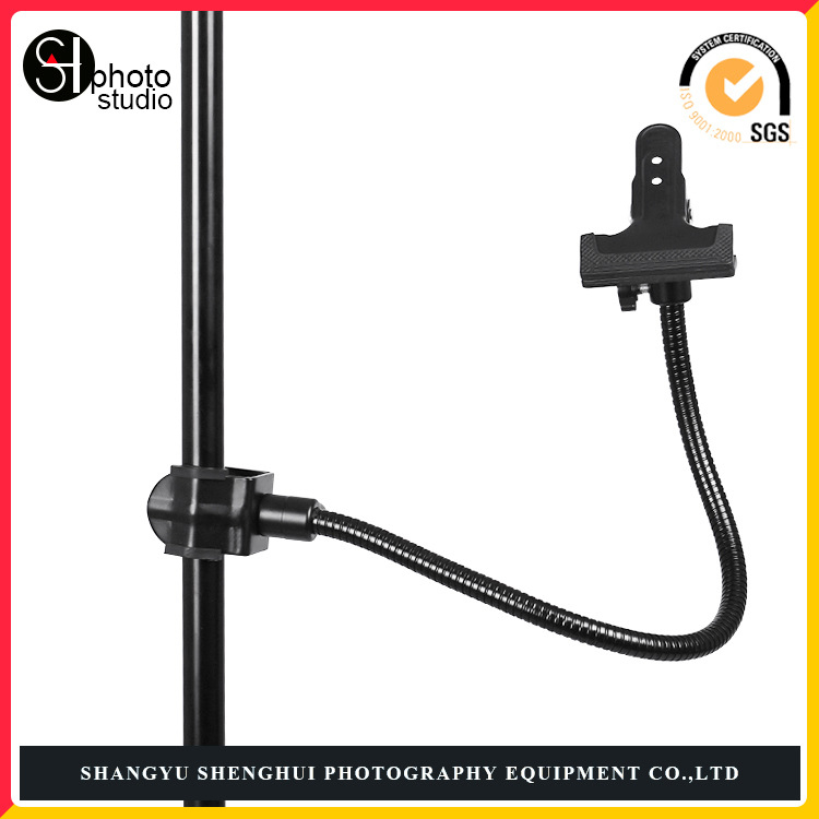 Metalo fotografijos gooseneck vamzdelis su geležine klipsu, U formos klipu, universalus klipas ir C formos klipas