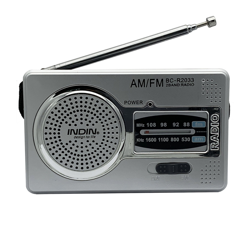 Mini prenášateľné AM/FM rádio BC-R2033, mono zvuk, 3V, 0.2W
