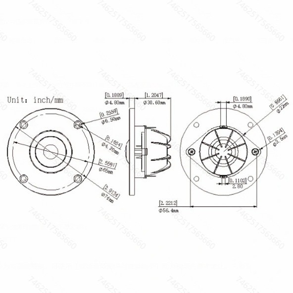 Tweeter so skladanou membránou, PI+AL membránou, viac magnetických obvodov pre Hi-Fi domáce použitie