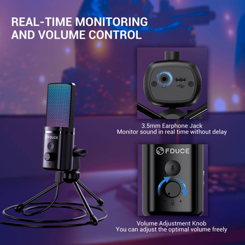 USB kondenzátorový stolný mikrofón M160 pre PC, živé vysielanie a konferencie (kondenzátorová kapsula • 20 Hz–20 kHz • ≥85 dB SNR • USB napájanie 5V/0,5A)