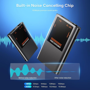 Prenosný záznamový pero s displejom, WAV, 30 h, USB 2.0, obojsmerné mikrofóny