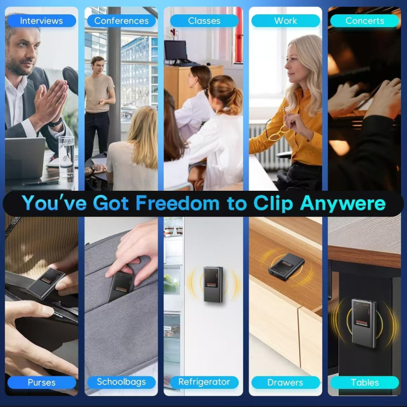 Prenosný záznamový pero s displejom, WAV, 30 h, USB 2.0, obojsmerné mikrofóny