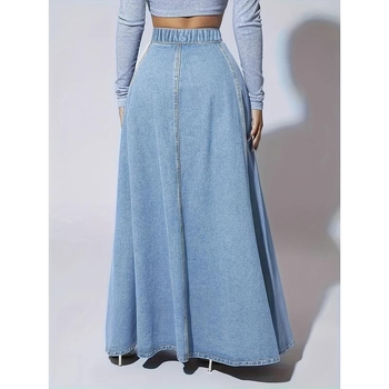 Suknja od pamuka Half-Fleece, elegantnog stila, proljeće 2025
