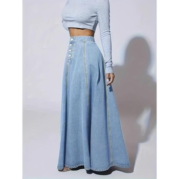 Suknja od pamuka Half-Fleece, elegantnog stila, proljeće 2025
