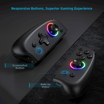 Ovládač HONCAM KS31 pre Nintendo Switch, bezdrôtový Bluetooth, Type-C rozhranie, 6-osi pohyb, vibrácie, OLED displej