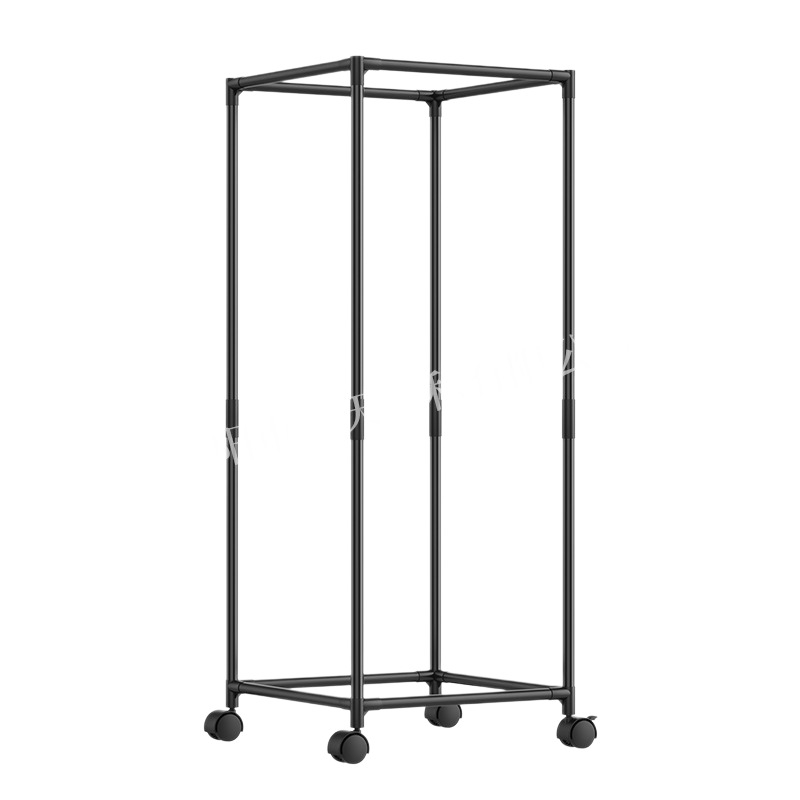 Podni stalak za odjeću s rotacijom 360°, pomični, metalni, moderni minimalistički stil