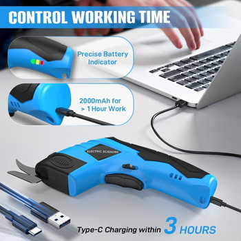 Ručné elektrické nožnice s volfrámovou oceľou na rezanie kože a textilu, napájanie 380V AC