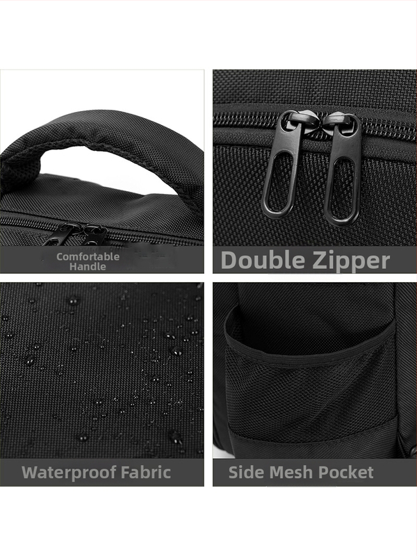 Taška na kozmetiku a štetce, oválny tvar, polyester, polyesterová výstelka, skrytá kapsa na zips