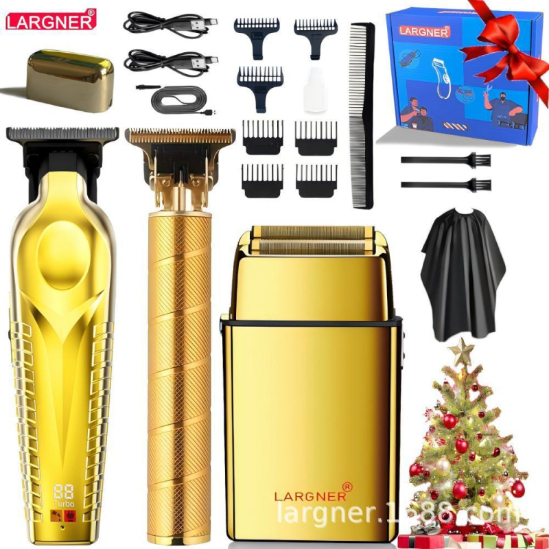 Mașină de tuns păr pentru bărbați — USB reîncărcabilă, motor cu perii, lamă din oțel inoxidabil, baterie încorporată 800–1000 mAh, autonomie 1–3 ore