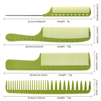 Hrebienok na strihanie vlasov, ABS materiál, extrémne tenký, ostro zakončený chvost, dvojité použitie