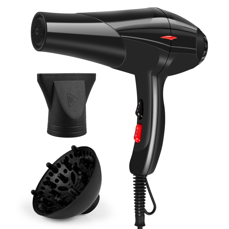 Professionaalne juuksefööön salongile, 1300W, brushless AC mootor, külm/soe õhk 5 kiirusega, koncentreeriv otsik, ülekuumenemise kaitse, 220V