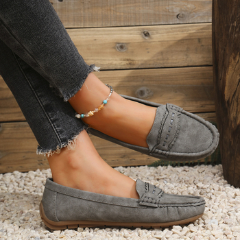 Ravne cipele s vintage stilom, PU gornji dio, zaobljeni vrh, slip-on, niska peta 1–3 cm, TPR đon