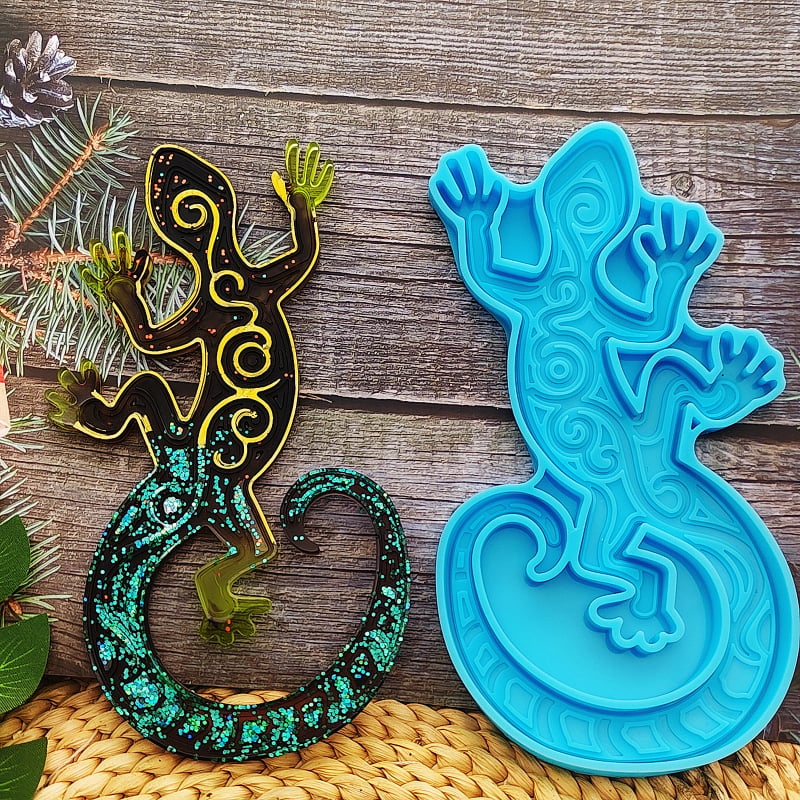 Silikonska forma za zidni Gecko – DIY kalup, nepravilnog oblika za ukrašavanje zida