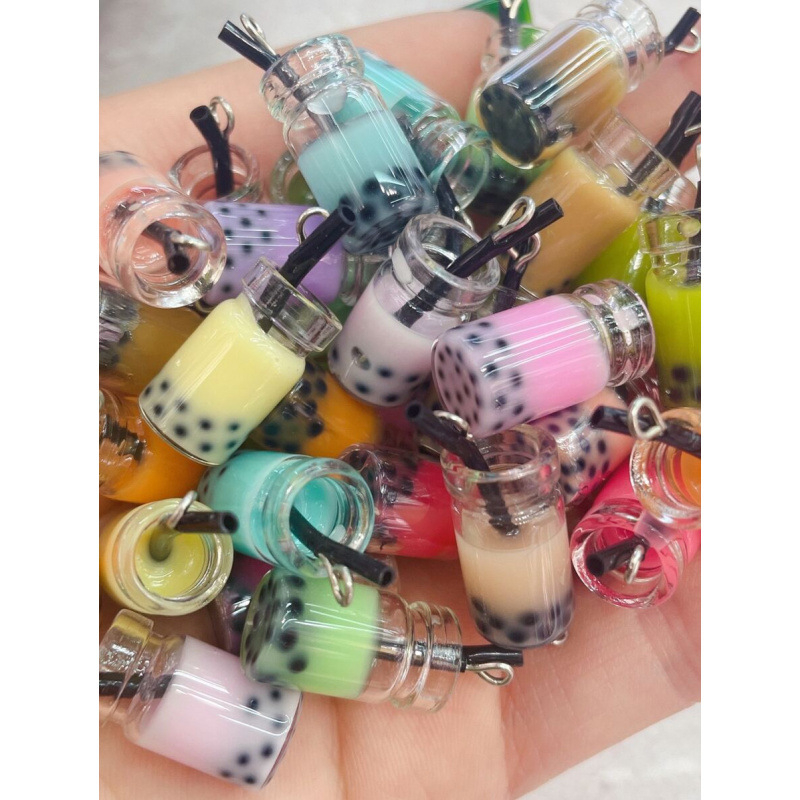 Комплект аксесоари за коса, уши и шия – златно покритие, Milk Tea Cup с 3D имитационни перли-боба, артикул sh21025799