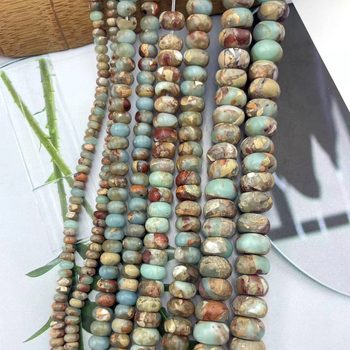 Prírodné kamenné abakusové korálky - voľné korálky, Barokný štýl, Ručne vyrábané, brúsené a leštené